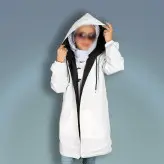 بارونی دورو جنس میکرو رنگ سفید(ارسال رایگان)