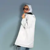 بارونی دورو جنس میکرو رنگ سفید(ارسال رایگان)