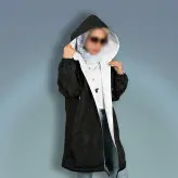 بارونی دورو جنس میکرو رنگ سفید(ارسال رایگان)