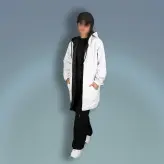 بارونی دورو جنس میکرو رنگ سفید(ارسال رایگان)