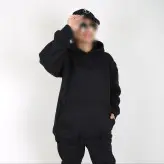 ست هودی و شلوار مدل جیب دار رنگ مشکی(ارسال رایگان)