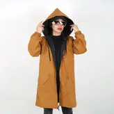 بارانی زنانه بارانی دخترانه دورو جنس میکرو رنگ قهوه ای (ارسال رایگان)