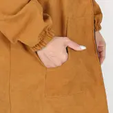 بارانی زنانه بارانی دخترانه دورو جنس میکرو رنگ قهوه ای (ارسال رایگان)