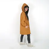 بارانی زنانه بارانی دخترانه دورو جنس میکرو رنگ قهوه ای (ارسال رایگان)