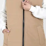 پافر زنانه پافر دخترانه مدل سیلیکونی ساده رنگ کرم (ارسال رایگان)