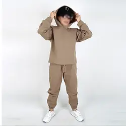 ست هودی و شلوار مدل کراپ رنگ قهوه ای(ارسال رایگان)