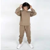 ست هودی و شلوار مدل کراپ رنگ قهوه ای(ارسال رایگان)