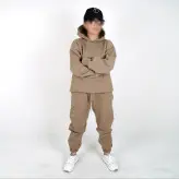 ست هودی و شلوار مدل کراپ رنگ قهوه ای(ارسال رایگان)