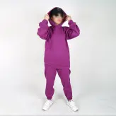 ست هودی و شلوار مدل جیب دار رنگ بنفش(ارسال رایگان)