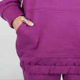 ست هودی و شلوار مدل جیب دار رنگ بنفش(ارسال رایگان)