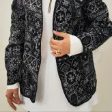 مانتو کتی گیلدخت جنس تافته رنگ مشکی مدل درتا(ارسال رایگان)