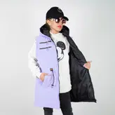 پافر زنانه پافر دخترانه مدل سیلیکونی دوزیپ رنگ یاسی (ارسال رایگان)