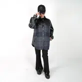 شکت چهارخانه زنانه مدل سپیا رنگ طوسی (ارسال رایگان)