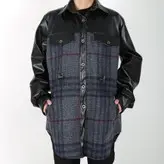 شکت چهارخانه زنانه مدل سپیا رنگ طوسی (ارسال رایگان)