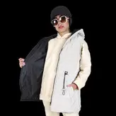 پافر زنانه پافر دخترانه مدل موجی سیلیکونی رنگ سفید (ارسال رایگان)