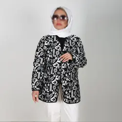 مانتو کتی گیلدخت جنس تافته رنگ مشکی مدل بوژنه(ارسال رایگان)
