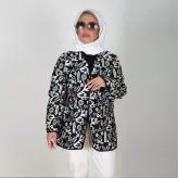 مانتو کتی گیلدخت جنس تافته رنگ مشکی مدل بوژنه(ارسال رایگان)
