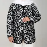 مانتو کتی گیلدخت جنس تافته رنگ مشکی مدل بوژنه(ارسال رایگان)