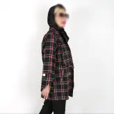 مانتو کتی مانتو پاییزه مدل راز رنگ مشکی قرمز(ارسال رایگان)