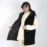 پافر زنانه پافر دخترانه مدل موجی سیلیکونی رنگ مشکی (ارسال رایگان)