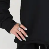 ست هودی و شلوار مدل کراپ رنگ مشکی(ارسال رایگان)