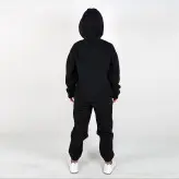 ست هودی و شلوار مدل کراپ رنگ مشکی(ارسال رایگان)