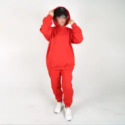 ست هودی و شلوار مدل جیب دار رنگ نارنجی(ارسال رایگان)