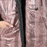 پافر زنانه پافر دخترانه مدل پوست ماری رنگ شکلاتی (ارسال رایگان) کپی