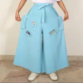 شلوار دامنی رنگ آبی (ارسال رایگان)