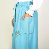شلوار دامنی رنگ آبی (ارسال رایگان)