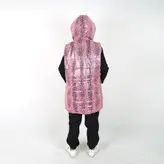 پافر زنانه پافر دخترانه مدل پوست ماری رنگ صورتی (ارسال رایگان)