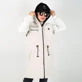 پافر زنانه پافر دخترانه مدل سیلیکونی دوزیپ رنگ سفید (ارسال رایگان)