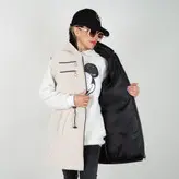 پافر زنانه پافر دخترانه مدل سیلیکونی دوزیپ رنگ سفید (ارسال رایگان)