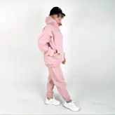 ست هودی و شلوار مدل جیب دار رنگ صورتی(ارسال رایگان)