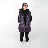 پافر زنانه پافر دخترانه مدل پوست ماری رنگ بنفش (ارسال رایگان)