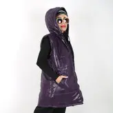 پافر زنانه پافر دخترانه مدل پوست ماری رنگ بنفش (ارسال رایگان)