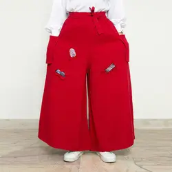 شلوار دامنی رنگ قرمز (ارسال رایگان)