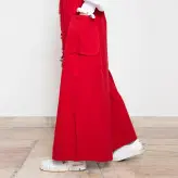 شلوار دامنی رنگ قرمز (ارسال رایگان)