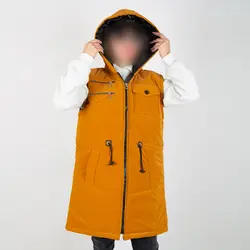 پافر زنانه پافر دخترانه مدل سیلیکونی دوزیپ رنگ نارنجی سیر (ارسال رایگان)