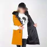 پافر زنانه پافر دخترانه مدل سیلیکونی دوزیپ رنگ نارنجی سیر (ارسال رایگان)