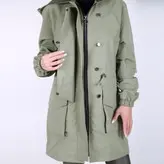 بارانی زنانه بارانی دخترانه جنس کتان رنگ سبز (ارسال رایگان)