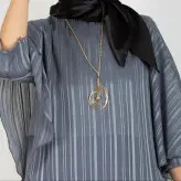 شومیز خفاشی جنس حریر رنگ طوسی(ارسال رایگان)