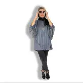 شومیز خفاشی جنس حریر رنگ طوسی(ارسال رایگان)