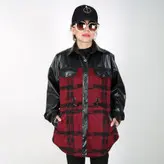 شکت چهارخانه زنانه مدل سپیا رنگ قرمز (ارسال رایگان)