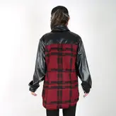 شکت چهارخانه زنانه مدل سپیا رنگ قرمز (ارسال رایگان)