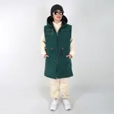 پافر زنانه پافر دخترانه مدل سیلیکونی دوزیپ رنگ سبزتیره (ارسال رایگان)