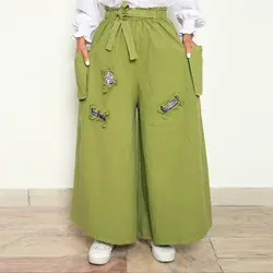 شلوار دامنی رنگ سبز (ارسال رایگان)