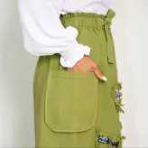 شلوار دامنی رنگ سبز (ارسال رایگان)