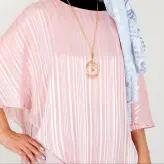 شومیز خفاشی جنس حریر رنگ صورتی(ارسال رایگان)