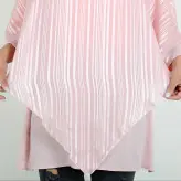 شومیز خفاشی جنس حریر رنگ صورتی(ارسال رایگان)